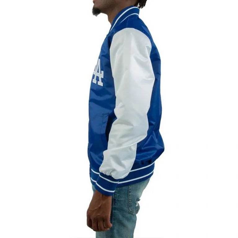 Los Angeles Dodgers All-Star Game 2022 Black and Royal Blue Satin Men's Jacket
