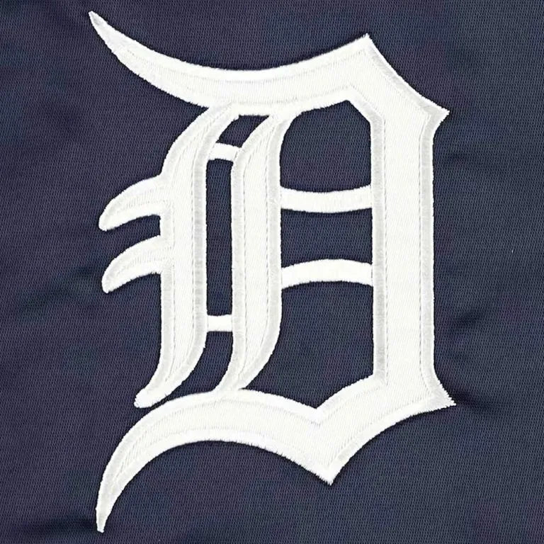 Detroit Tigers Pick & Roll Navy Blue Satin Full-Snap Men's Jacket