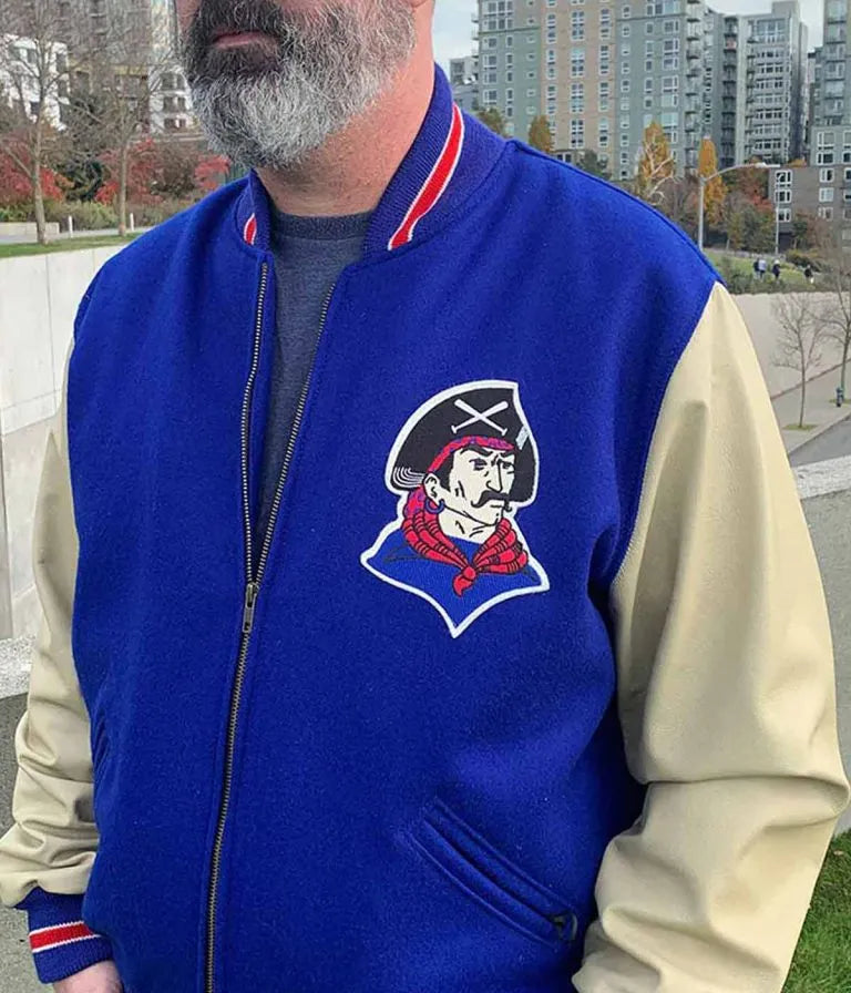1945 Pittsburgh Pirates Royal Blue Wool/Leather Varsity Men's Jacket