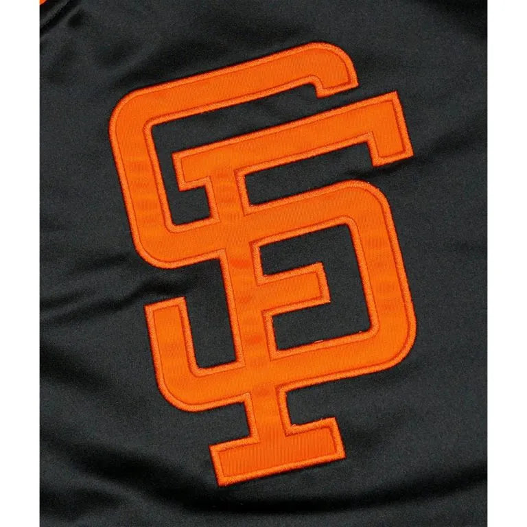 San Francisco Giants Home Game Full-Snap Black Satin Men's Jacket