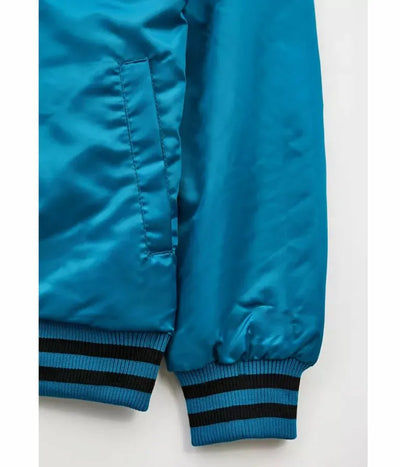 Jacksonville Jaguars Full-Snap Varsity Blue Satin Men's Bomber Jacket