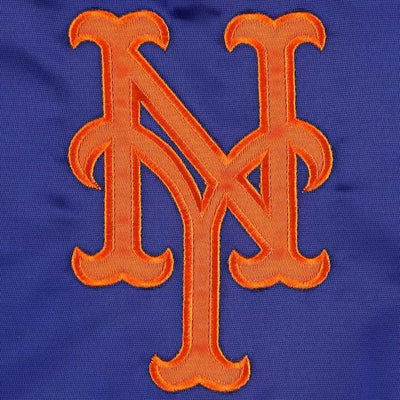 New York Mets Pick & Roll Blue Satin Full-Snap Men's Jacket