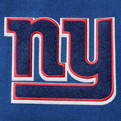 New York Giants Logo Royal Blue Wool & White Genuine Leather Sleeves Men's Varsity Letterman Jacket