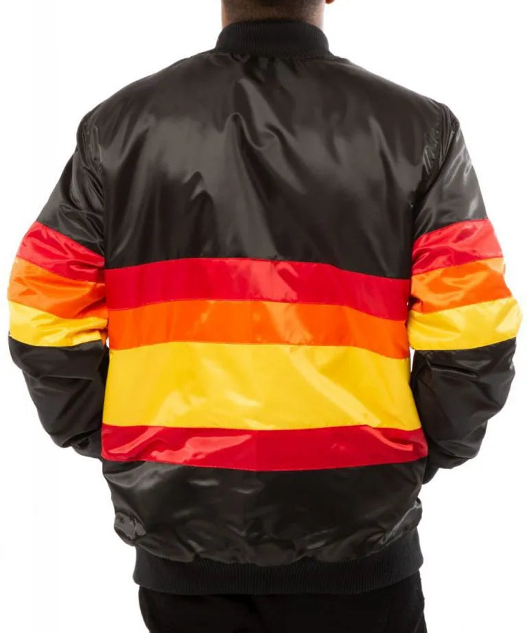 Astros Houston Bomber Black Satin Men's Jacket