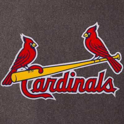 Louis Cardinals Charcoal Wool & Navy Blue Leather Sleeves Varsity Men's Jacket