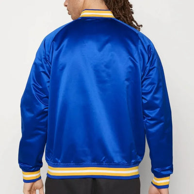 Los Angeles Chargers Lightweight Full-Snap Varsity Royal Blue Satin Men's Bomber Jacket
