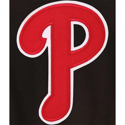 Philadelphia Phillies Black Wool and Leather Sleeves Varsity Men's Jacket