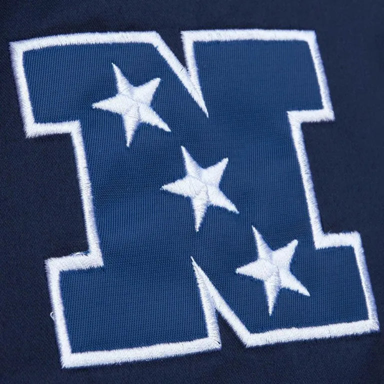 Chicago Bears Full-Snap Varsity Heavyweight Navy Blue Satin Men's Bomber Jacket