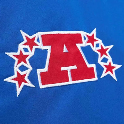 New England Patriots Midweight Full-Snap Varsity Royal Blue Satin Men's Bomber Jacket