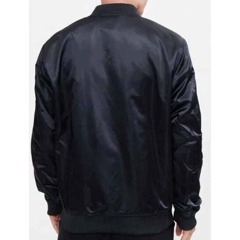 Pittsburgh Pirates Wordmark Black Satin Full-Snap Men's Jacket