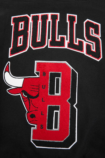 Chicago Bulls Mashup Black Wool & Genuine Leather Sleeves Men's Varsity Letterman Jacket