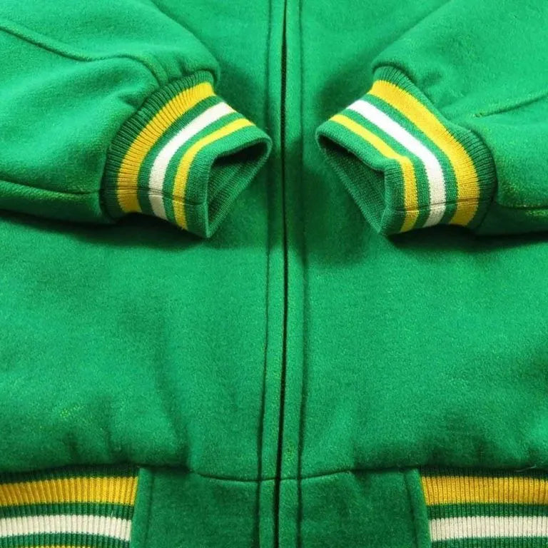 90’s Boston Celtics Classic NBA Basketball All Green Wool Men's Varsity Letterman Jacket