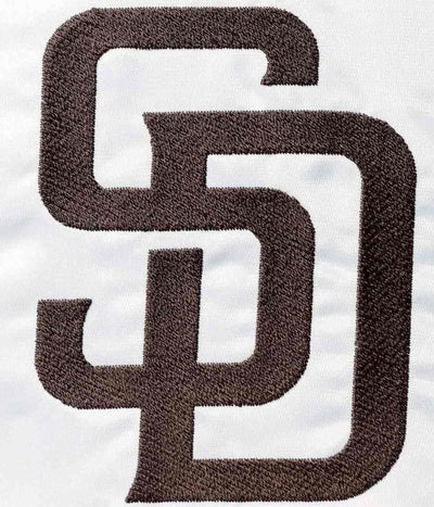 San Diego Padres Brown/Black and White Full-Snap Satin Men's Jacket