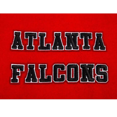 Atlanta Falcons Varsity Red Wool & Black Genuine Leather Sleeves Men's Letterman Jacket