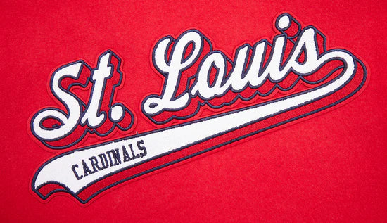 Louis Cardinals Red Wool & White Leather Sleeves Varsity Men's Jacket