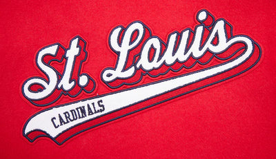 Louis Cardinals Red Wool & White Leather Sleeves Varsity Men's Jacket