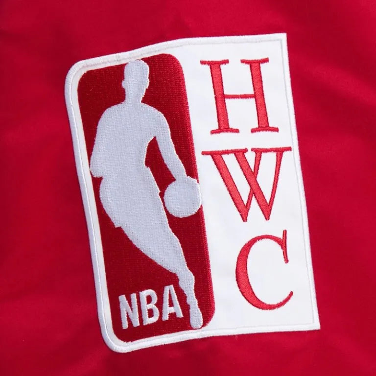 Philadelphia 76ers Full-Snap Varsity Royal Blue and Red Satin Men's Bomber Jacket