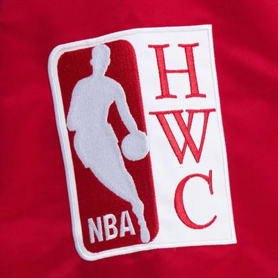 Philadelphia 76ers Full-Snap Varsity Royal Blue and Red Satin Men's Bomber Jacket