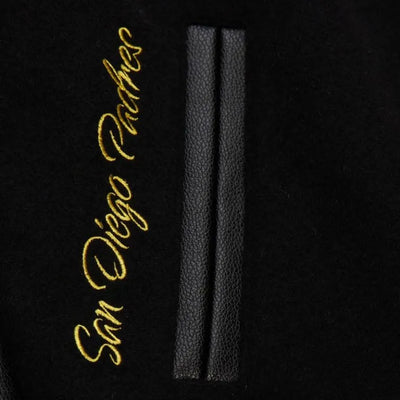 San Diego Padres Black Out Vintage Logo Full-Snap Varsity Men's Jacket