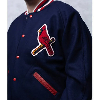 1950 St. Louis Cardinals Navy Blue Wool Full-Button Varsity Men's Jacket