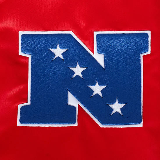 Atlanta Falcons Retro Classic Full-Snap Varsity Red Satin Men's Bomber Jacket