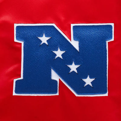 Atlanta Falcons Retro Classic Full-Snap Varsity Red Satin Men's Bomber Jacket