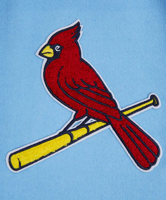 Louis Cardinals Blue Wool & White Leather Sleeves Varsity Men's Jacket