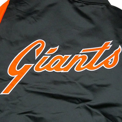San Francisco Giants Home Game Full-Snap Black Satin Men's Jacket