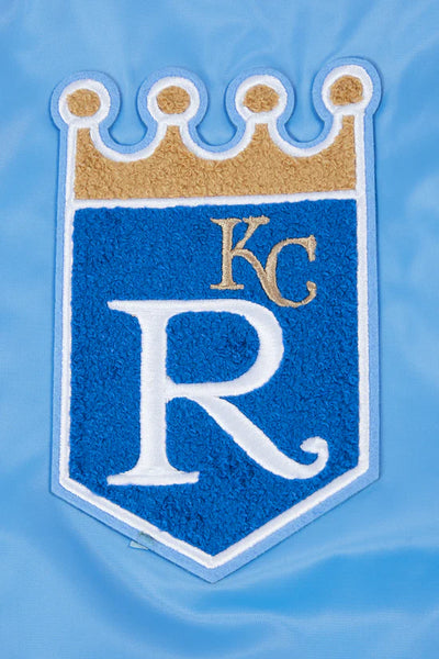 Kansas City Royals Retro Classic Rib Royal Blue Satin Men's Jacket
