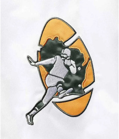 Green Bay Packers Historic Renegade Full-Snap Varsity White and Green Satin Men's Bomber Jacket