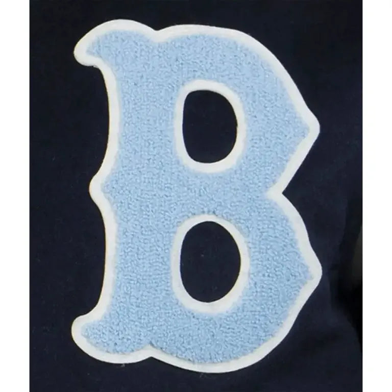 Brooklyn Royal Giants Navy Blue Wool & Gray Genuine Leather Sleeves Men's Letterman Varsity Jacket