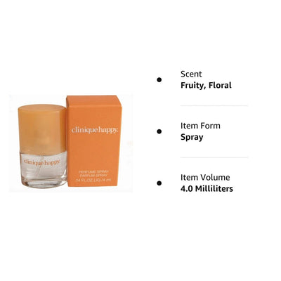 Clinique Happy Perfume Parfum Spray 4 mL /0.14 oz Mini Perfume Women's Fragrance