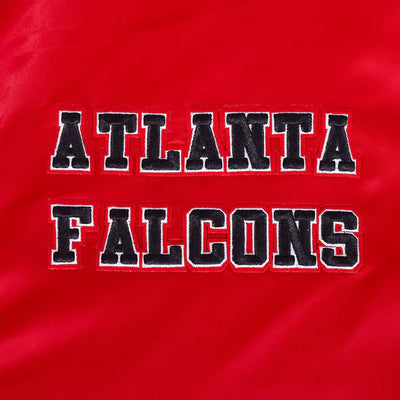 Atlanta Falcons Retro Classic Full-Snap Varsity Red Satin Men's Bomber Jacket