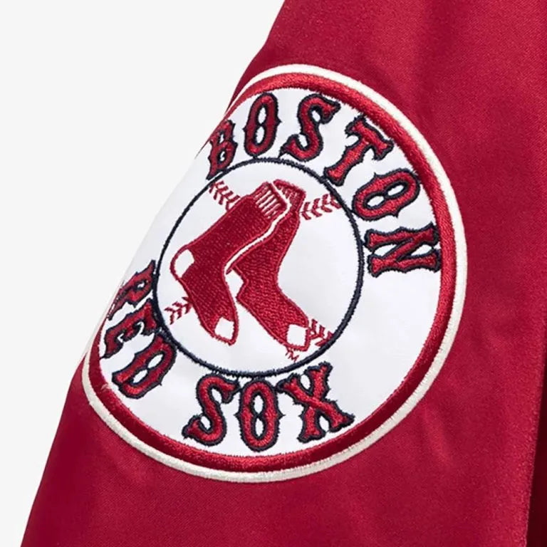Boston Red Sox Cooperstown Varsity Full-Snap Red Satin Men's Jacket