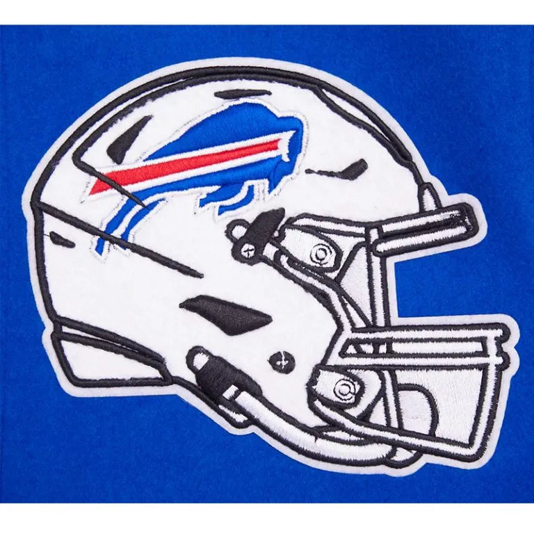 Buffalo Bills Mash Up Royal Blue Wool and White Leather Sleeves Varsity Men's Letterman Jacket