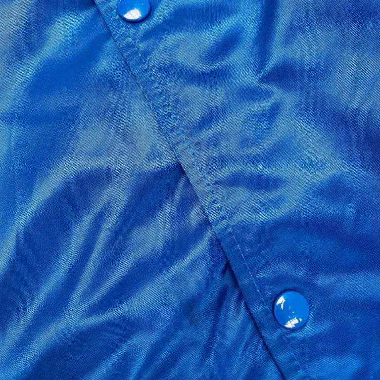 90’s Minnesota Timberwolves Full-Snap Varsity Blue Satin Men's Bomber Jacket