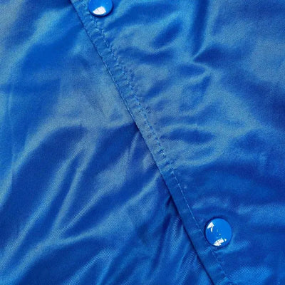 90’s Minnesota Timberwolves Full-Snap Varsity Blue Satin Men's Bomber Jacket