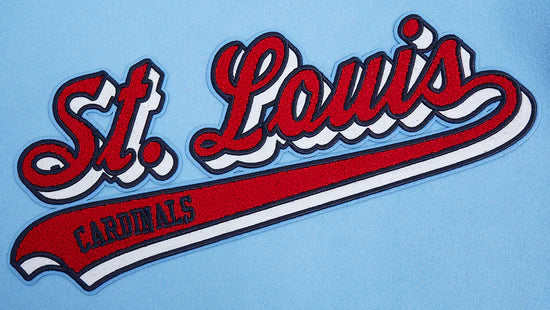 Louis Cardinals Blue Wool & White Leather Sleeves Varsity Men's Jacket