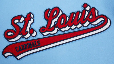 Louis Cardinals Blue Wool & White Leather Sleeves Varsity Men's Jacket