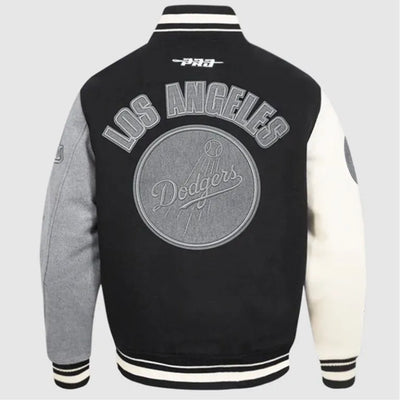 Los Angeles Dodgers Reverse French Terry Full-Zip Multi Wool Varsity Men's Jacket