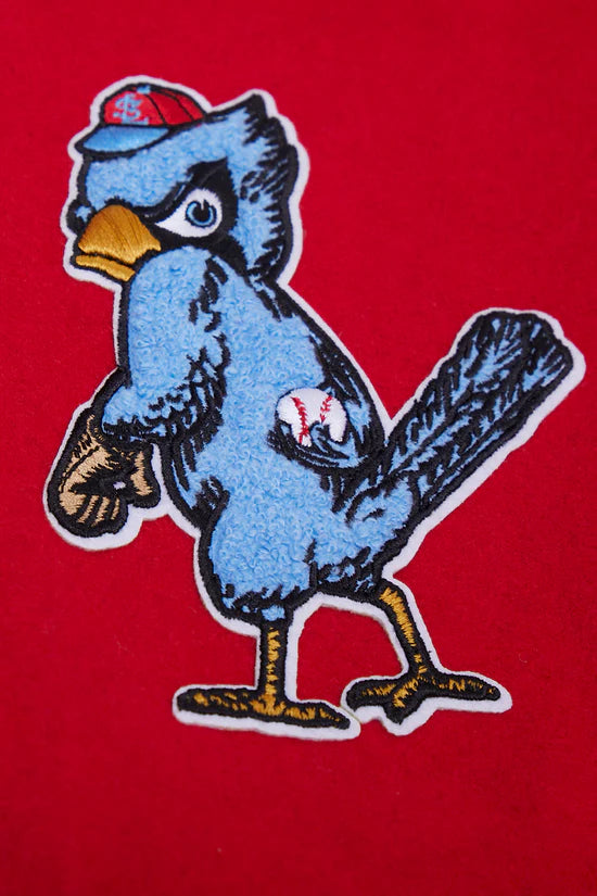 Louis Cardinals Red Wool & White Leather Sleeves Varsity Men's Jacket