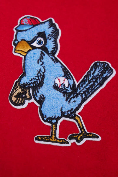 Louis Cardinals Red Wool & White Leather Sleeves Varsity Men's Jacket