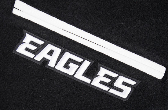 Philadelphia Eagles Mash Up Retro Classic Black Wool & White Genuine Leather Sleeves Men's Varsity Letterman Jacket