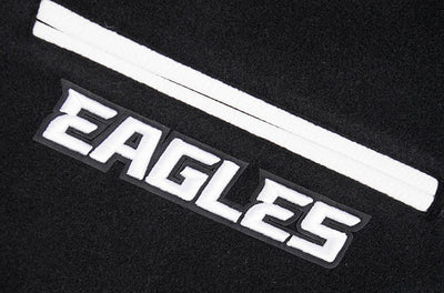 Philadelphia Eagles Mash Up Retro Classic Black Wool & White Genuine Leather Sleeves Men's Varsity Letterman Jacket