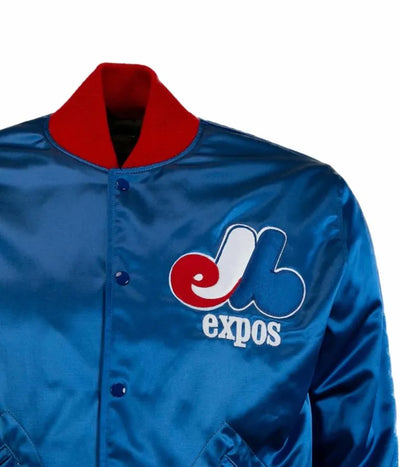 1969 Montreal Expos Blue Satin Bomber Men's Jacket