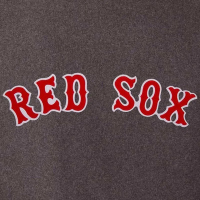 Boston Red Sox Varsity Full-Snap Charcoal Wool & Navy Blue Leather Men's Jacket