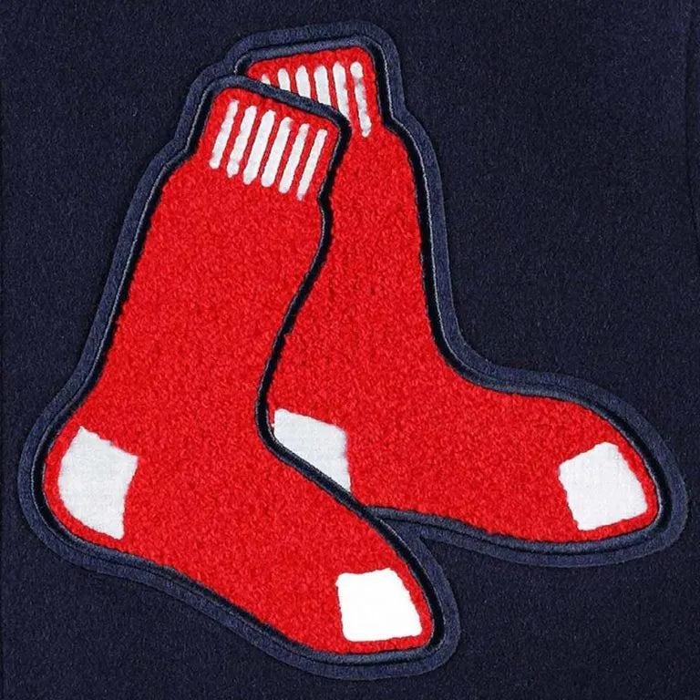 Boston Red Sox Mash Up Navy Blue Wool & White Leather Sleeves Varsity Men's Jacket