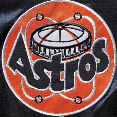 Houston Astros Enforce Navy/Orange Satin Varsity Full-Snap Men's Jacket