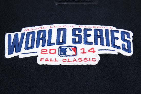 San Francisco Giants Mash Up Full-Zip Varsity Black Wool/Leather Men's Jacket