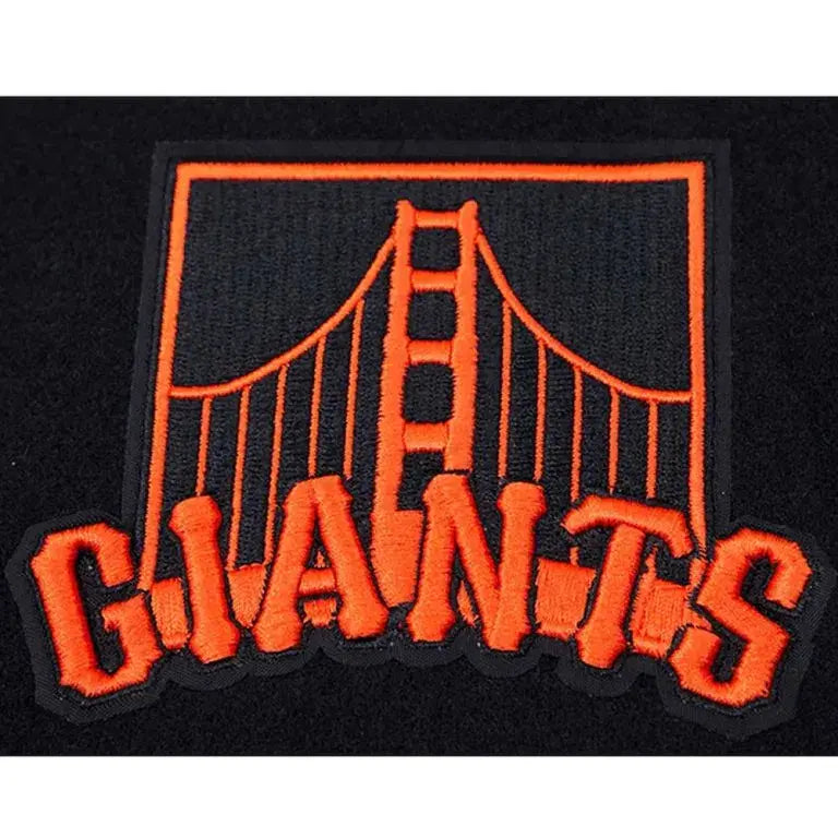 San Francisco Giants Black Wool & White Leather Sleeves Varsity Men's Jacket